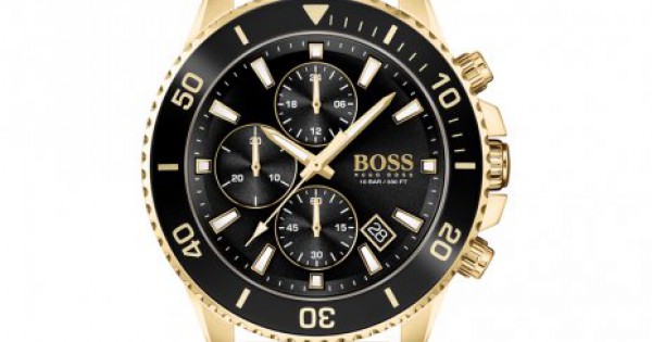 Horloges - Dit Hugo Boss horloge heeft een roestvrijstalen kast met een  diameter van 46mm en is voorzien van een metalen band. In de kast bevindt  zich een kwaliteitsuurwerk en is afgewerkt