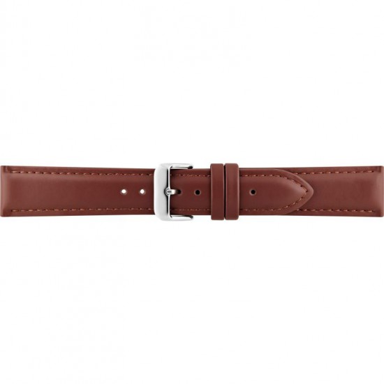 Volledig glad calf leather watch strap with stitching and padded. This soft watch strap has nubuck lining and is fitted with a stailess steel buckle - 601336