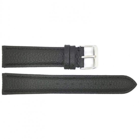 BBS Bison grained calf leather watch strap. Padded and fitted with solid stainless steel buckle. Like all BBS watch straps, this one has a soft nubuck lining and a reinforced case connection - 601262