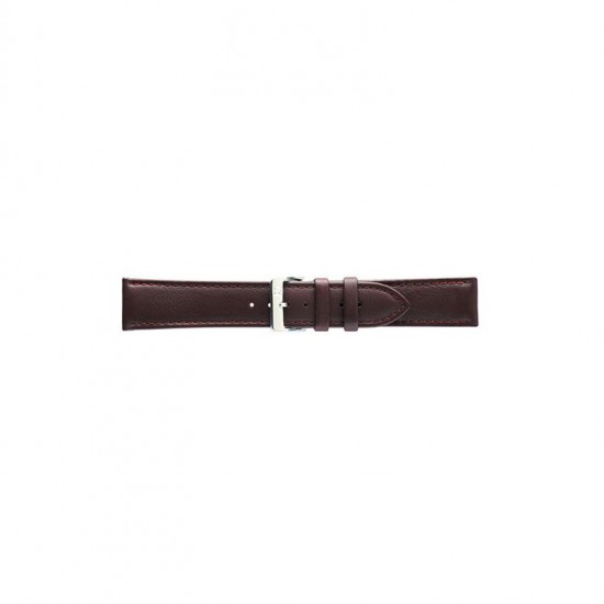 Simple calf leather, padded, strap with steel buckle and same color stitch. - 601273