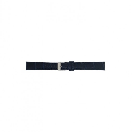 Flat or thin alligator print, calf leather strap with stainless steel buckle and soft nubuck lining. - 601281