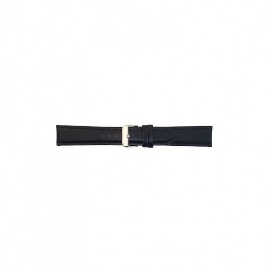 Volledig glad calf leather watch strap with stitching and padded. This soft watch strap has nubuck lining and is fitted with a stailess steel buckle - 601296