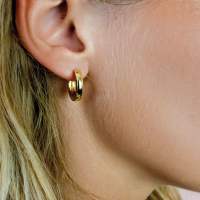 ZINZI zilveren oorringen geel verguld 15 x 3mm ZIO191G - 601035 ZINZI zilveren oorringen geel verguld 15 x 3mm ZIO191G - 601035