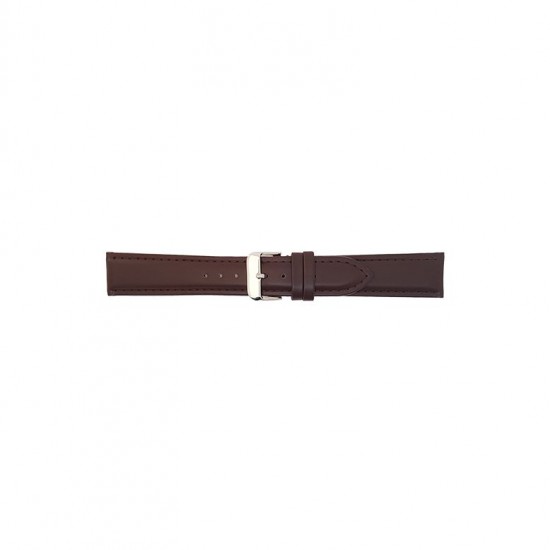 Volledig glad calf leather watch strap with stitching and padded. This soft watch strap has nubuck lining and is fitted with a stailess steel buckle - 601439