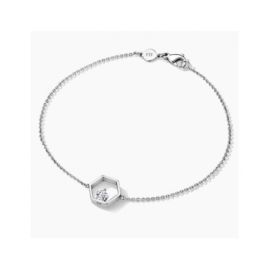 FJF JEWELLERY BRACELET ICON ON PENTAGON SILVER RH - 601695