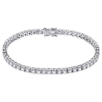 Zilveren armband met zirkonia - 602807