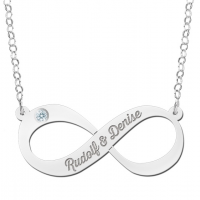 Zilveren hanger Infinity naam met zirkonia - 603070 Zilveren hanger Infinity naam met zirkonia - 603070