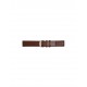 Plain soft calf leather watch strap PARALLEL (so not descending) with stainless steel buckle and soft nubuck lining. - 602844