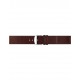 Plain soft calf leather watch strap PARALLEL (so not descending) with stainless steel buckle and soft nubuck lining. - 602844