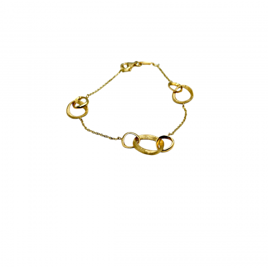 14k Gouden Armband Mat Detail - 602877