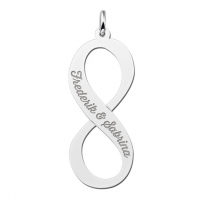Zilveren hanger infinity lang met naam - 603081 Zilveren hanger infinity lang met naam - 603081