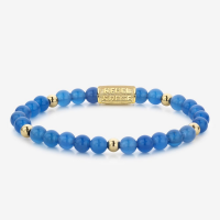 Brightening Blue - 6mm - yellow plated - 602236