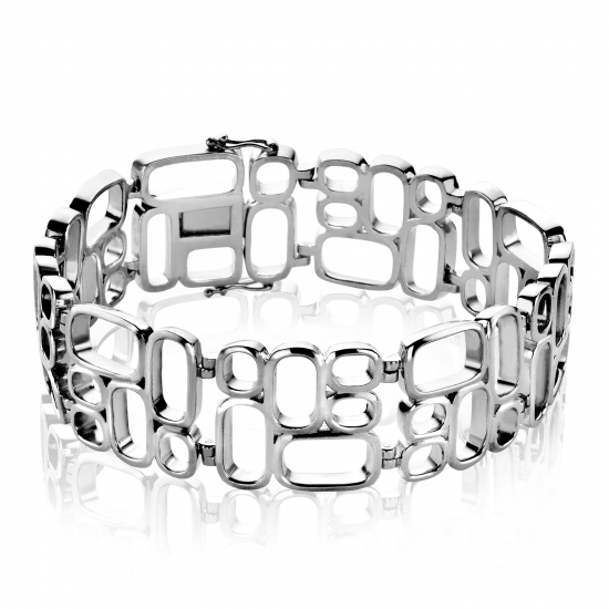 Mart Visser by ZINZI zilveren fantasie armband glad MVA3 - 602509