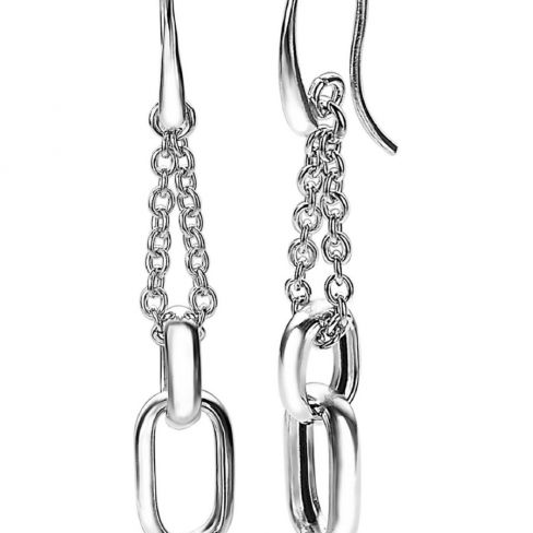 ZINZI zilveren oorhangers ovaal ZIO1804 - 602915