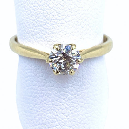 Geelgouden ring, 0.50 ct diamant, Solitair - 602958