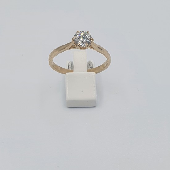 Geelgouden ring, 0.50 ct diamant, Solitair - 602958