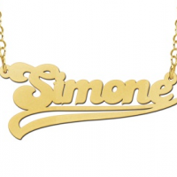 Gouden naamketting model Simone - 603021 Gouden naamketting model Simone - 603021