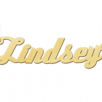 Gouden naamketting model Lindsey - 603022 Gouden naamketting model Lindsey - 603022