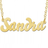 Gouden naamketting model Sandra - 603025 Gouden naamketting model Sandra - 603025