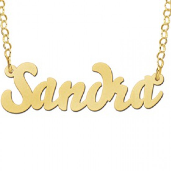 Gouden naamketting model Sandra - 603025