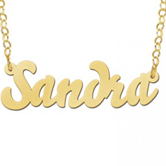 Gouden naamketting model Sandra - 603025