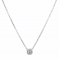 WITGOUDEN KETTING MET DIAMANT - 602989 WITGOUDEN KETTING MET DIAMANT - 602989