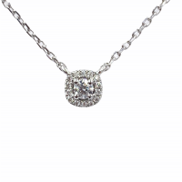 WITGOUDEN KETTING MET DIAMANT - 602989 WITGOUDEN KETTING MET DIAMANT - 602989