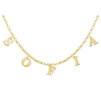 Naamketting goud letters - 602993