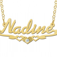 Gouden ketting met naam model Nadine - 602994