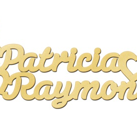Gouden naamketting model Patricia-Raymon - 602995