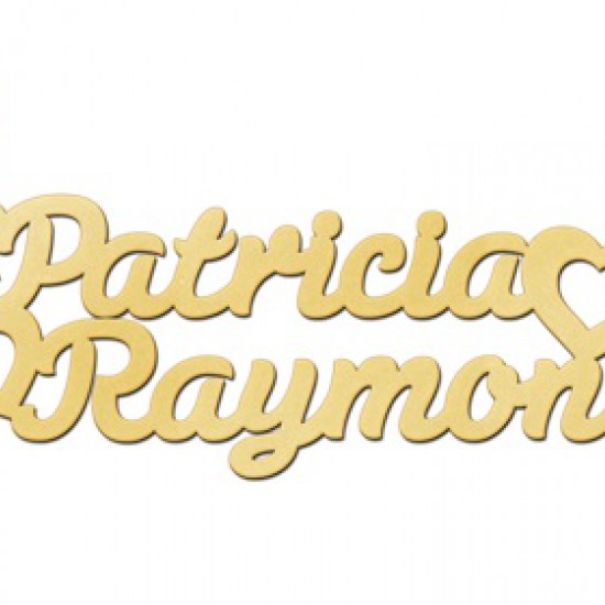 Gouden naamketting model Patricia-Raymon - 602995
