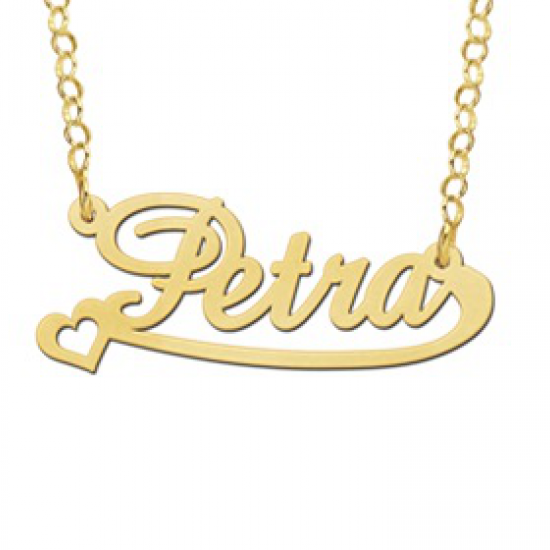 Gouden naamketting model Petra - 602998