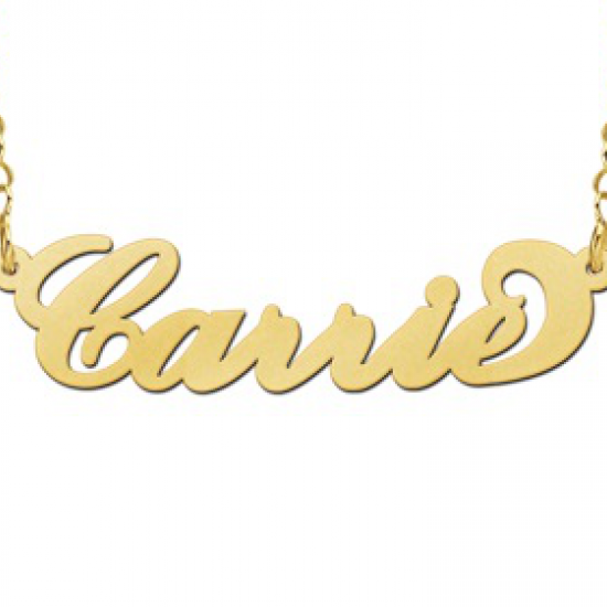 Gouden Naamketting Carrie style - 603000