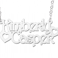 Zilveren naamketting model Kimberly-Casper - 603048