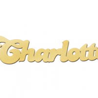 Gouden naamketting model Charlotte - 603002 Gouden naamketting model Charlotte - 603002