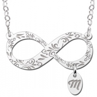 Zilveren hanger infinity sierrand met letterhanger - 603079 Zilveren hanger infinity sierrand met letterhanger - 603079