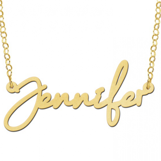 Naamketting goud model Jennifer - 603008