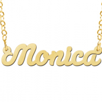 Gouden naamketting model Monica - 603010 Gouden naamketting model Monica - 603010