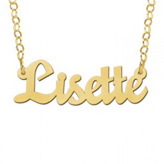 Gouden ketting met naam model Lisette - 603011