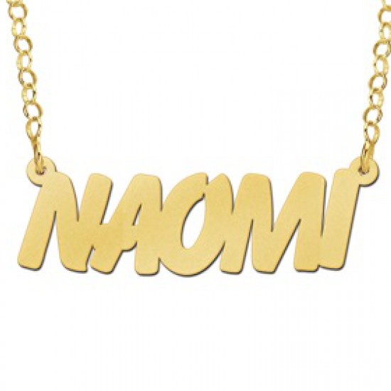 Gouden naamketting model Naomi - 603012
