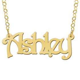 Gouden naamketting model Ashley - 603013