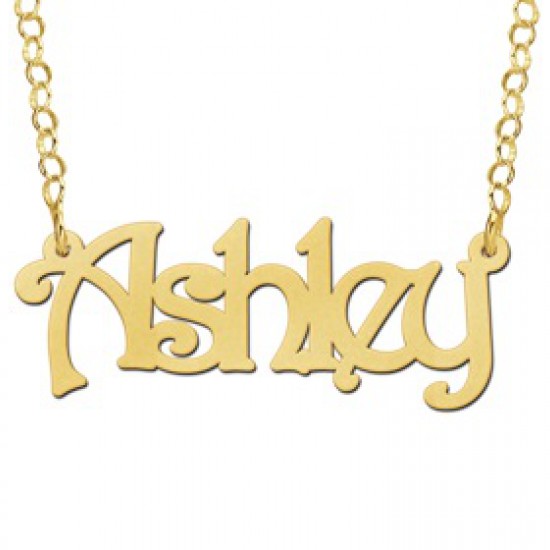 Gouden naamketting model Ashley - 603013