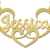 Gouden naamketting model Jessica - 603014 Gouden naamketting model Jessica - 603014