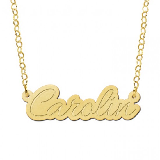 Gouden ketting met naam model Carolin - 603015