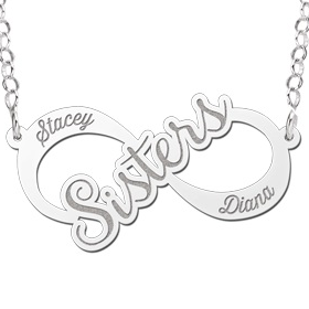 Zilveren infinity ketting sisters - 603082 Zilveren infinity ketting sisters - 603082
