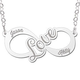 Zilveren infinity ketting love - 603083 Zilveren infinity ketting love - 603083