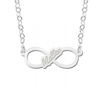 Zilveren infinity ketting met geschreven naam - small - 603088