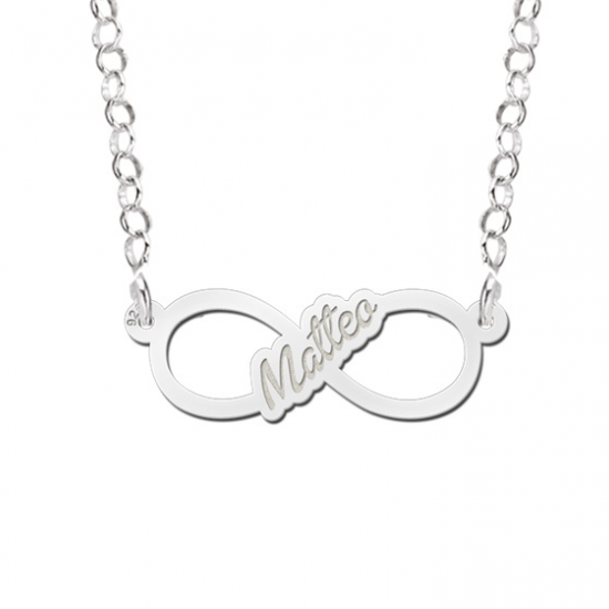 Zilveren infinity ketting met geschreven naam - small - 603088