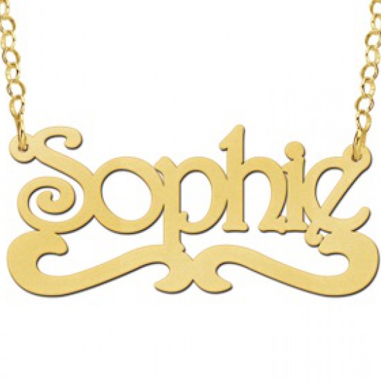 Gouden naamketting model Sophie - 603017