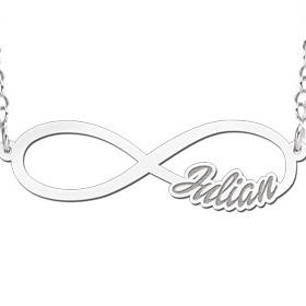 Infinity ketting met naam van zilver - 603093